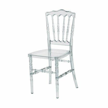 BEDDING BEYOND Napoleon Clear Polycarbonate Stackable Chair BE749268